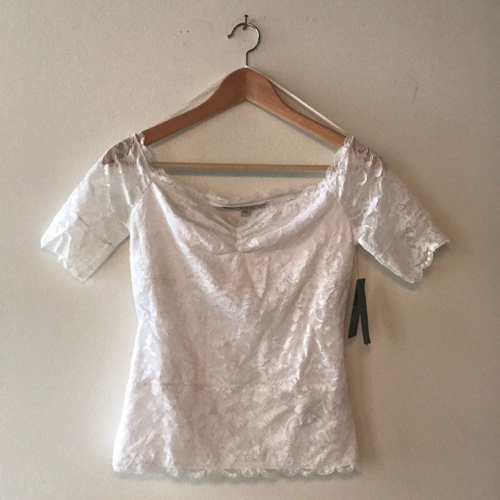 White Lace Off-the-Shoulder Top